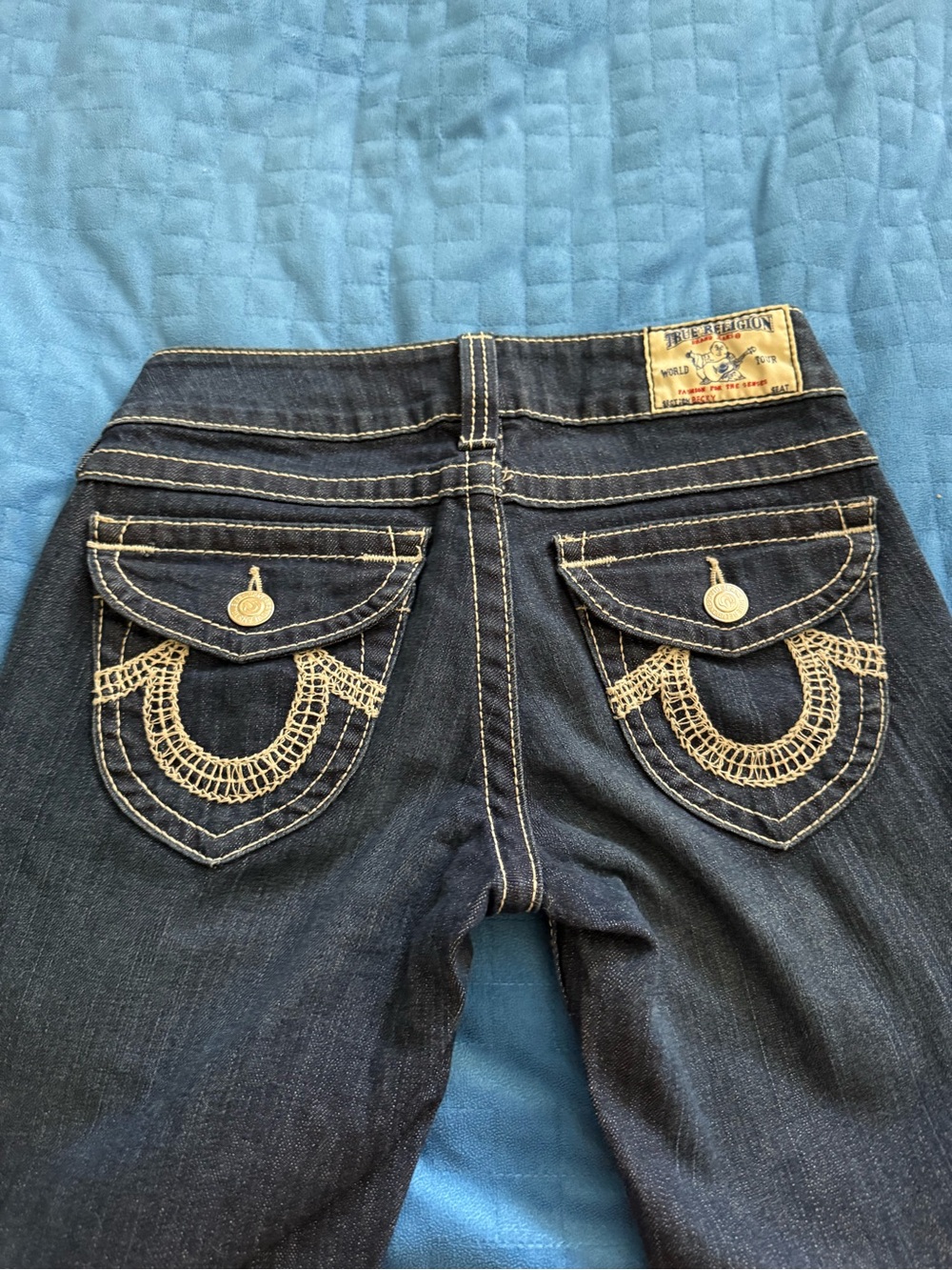 True Religion Section Becky Super T Jeans Size 25 Made in USA Y2K